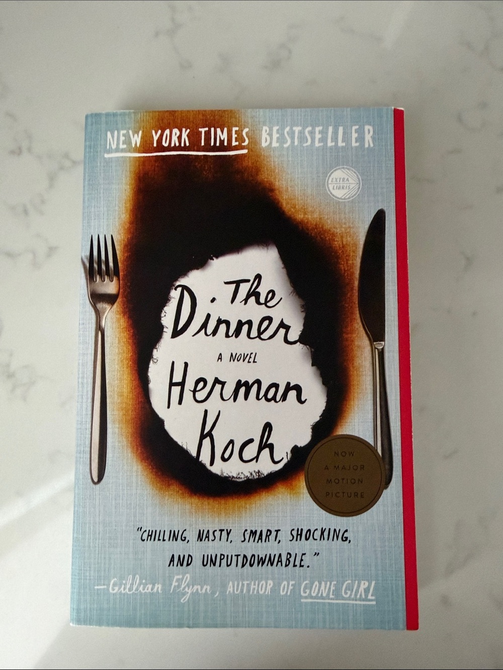 The Dinner by Herman Koch - Blue Paperback Novel